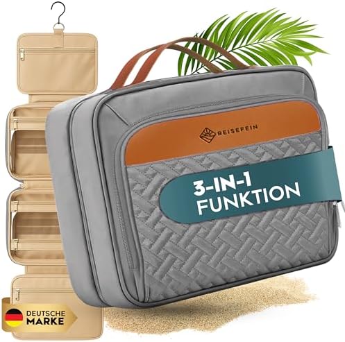 51xbcaut9ql. ac .jpg Reisefein Kulturtasche Damen Groß – 3-in-1 Kulturbeutel zum Aufhängen – Praktische Kosmetiktasche für Reise & Ordnung