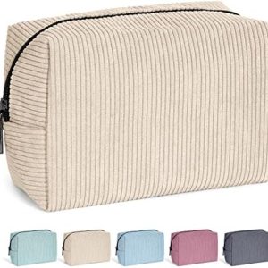 MAANGE Kosmetiktaschen für Frauen Reise Kosmetiktasche mit Metall Reißverschluss (Beige) MAANGE Kosmetiktaschen für Fr