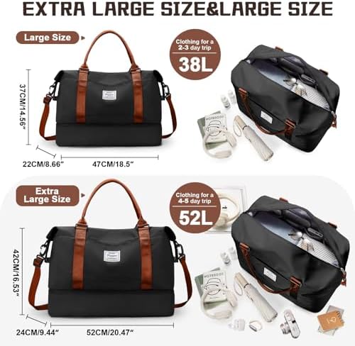 51ygf8o4yml. ac .jpg SEAFEEWasserdatenschützende Reisetasche Damen Fitnesstasche A11-Beige Braun