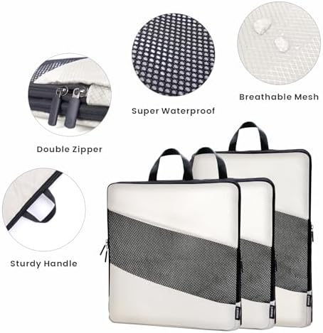 51ysmm8s5pl. ac .jpg Carttiya Koffer Organizer Kompression Set für Reisende, Compression Packing Cube, Komprimierbare Packwürfel zur Organisa