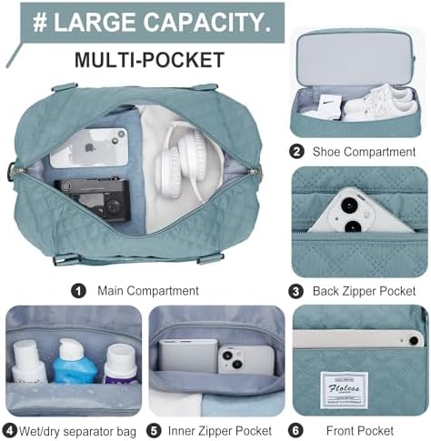 51zu37cj8ml. ac .jpg SEAFEEWasserdatenschützende Reisetasche Damen Fitnesstasche A11-Beige Braun