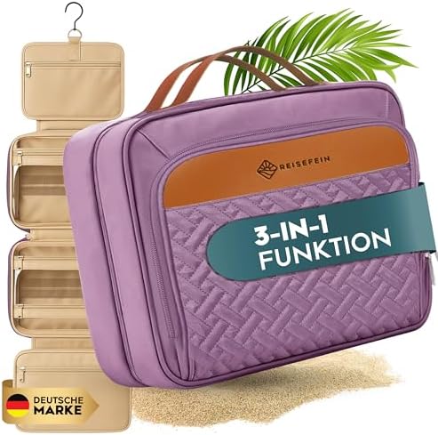 51zdxg6f6ll. ac .jpg Reisefein Kulturtasche Damen Groß – 3-in-1 Kulturbeutel zum Aufhängen – Praktische Kosmetiktasche für Reise & Ordnung
