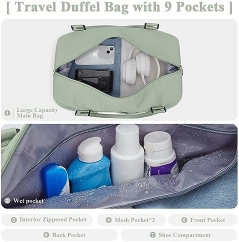 51am5pli63l. ac .jpg SEAFEEWasserdatenschützende Reisetasche Damen Fitnesstasche A11-Beige Braun