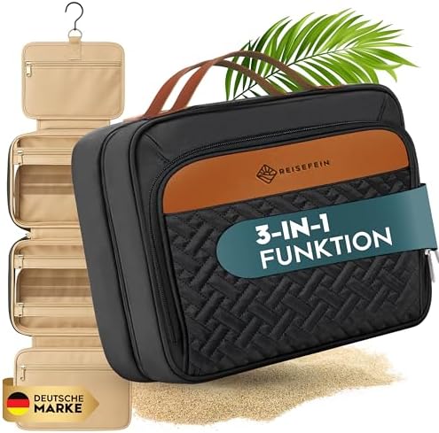 51bar0acel. ac .jpg Reisefein Kulturtasche Damen Groß – 3-in-1 Kulturbeutel zum Aufhängen – Praktische Kosmetiktasche für Reise & Ordnung