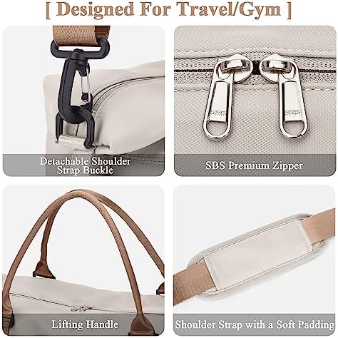 51cqoj2aqdl. ac .jpg SEAFEEWasserdatenschützende Reisetasche Damen Fitnesstasche A11-Beige Braun