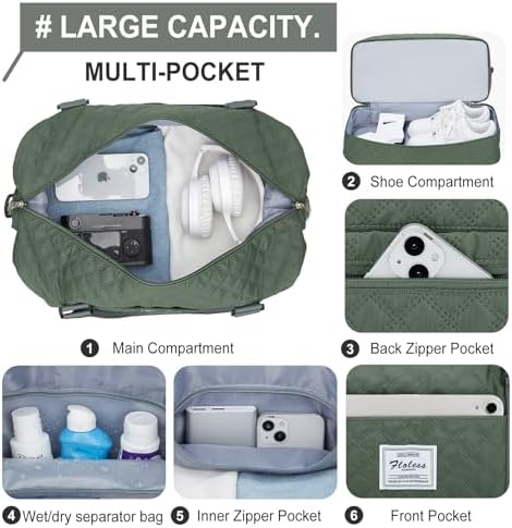 51dxcqp txl. ac .jpg SEAFEEWasserdatenschützende Reisetasche Damen Fitnesstasche A11-Beige Braun