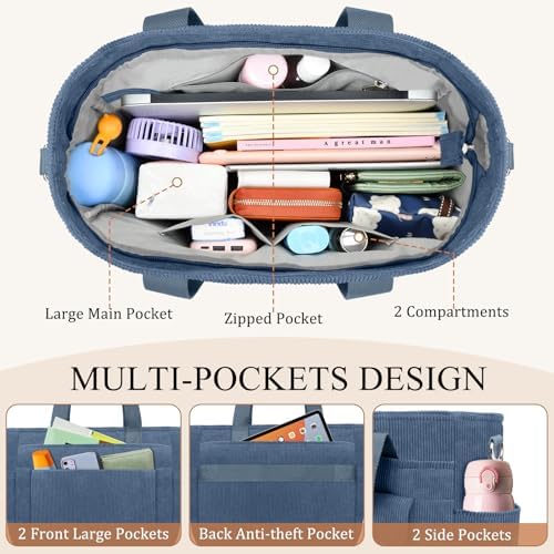 51emwneynml. ac .jpg TEUEN Handtasche Damen Mittelgroß Leichte Henkeltaschen für Arbeit Reisen mit Reißverschluss Einkaufen Schule Shopper Cr