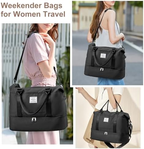 51fizhcn1l. ac .jpg SEAFEEWasserdatenschützende Reisetasche Damen Fitnesstasche A11-Beige Braun