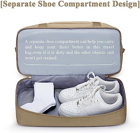 51glvdaqgal. ac .jpg SEAFEEWasserdatenschützende Reisetasche Damen Fitnesstasche A11-Beige Braun