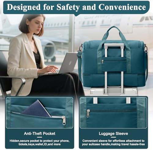 51gr8ubk09l. ac .jpg SEAFEEWasserdatenschützende Reisetasche Damen Fitnesstasche A11-Beige Braun