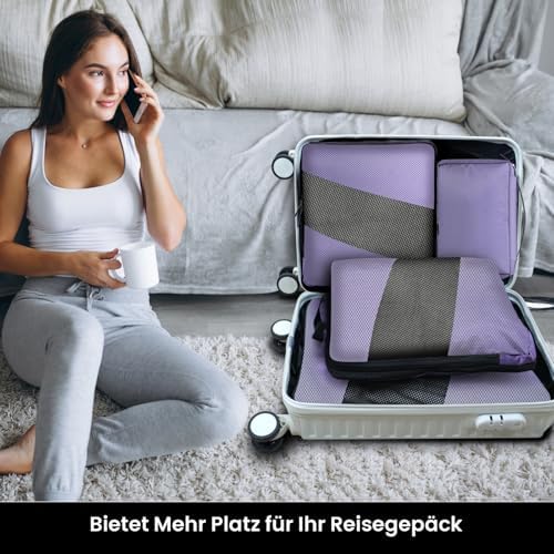 51gry2zo8nl. ac .jpg Carttiya Koffer Organizer Kompression Set für Reisende, Compression Packing Cube, Komprimierbare Packwürfel zur Organisa