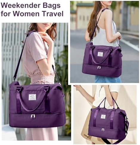 51h6mpfov1l. ac .jpg SEAFEEWasserdatenschützende Reisetasche Damen Fitnesstasche A11-Beige Braun