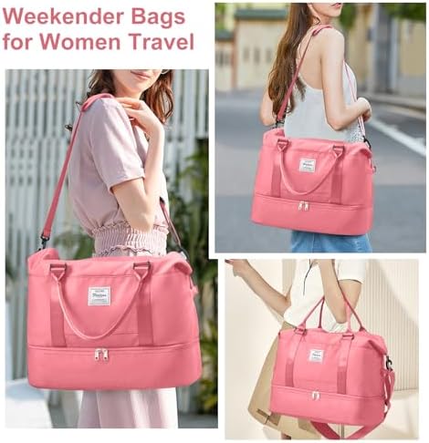 51ir1xhvfql. ac .jpg SEAFEEWasserdatenschützende Reisetasche Damen Fitnesstasche A11-Beige Braun