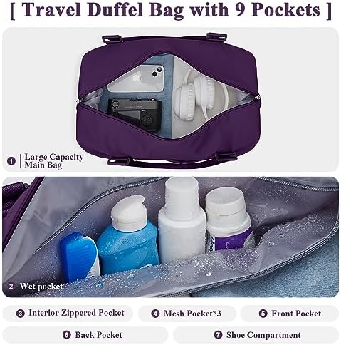 51izenjmkll. ac .jpg SEAFEEWasserdatenschützende Reisetasche Damen Fitnesstasche A11-Beige Braun