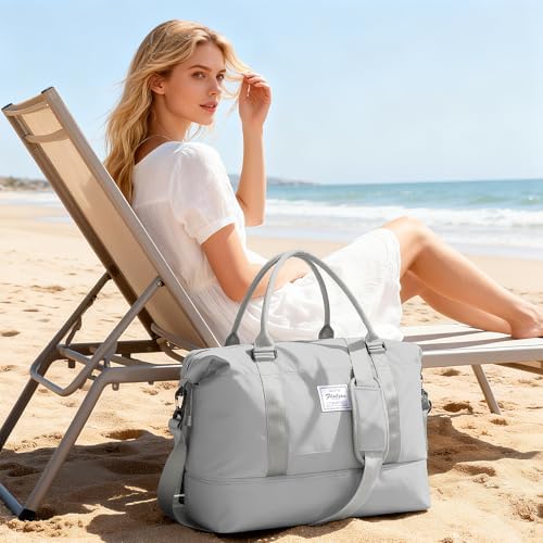 51jvuulocil. ac .jpg SEAFEEWasserdatenschützende Reisetasche Damen Fitnesstasche A11-Beige Braun