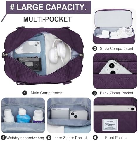 51kiz40wffl. ac .jpg SEAFEEWasserdatenschützende Reisetasche Damen Fitnesstasche A11-Beige Braun