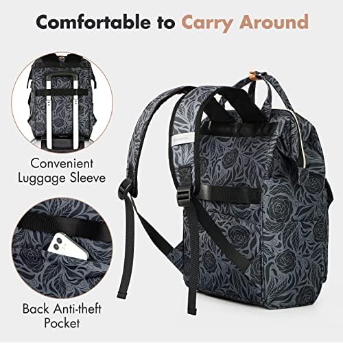 51oocyvgaol. ac .jpg Lekesky Damen Anti Diebstahl Rucksack mit Laptopfach & 15.6 Zoll Laptop, Arbeitsrucksack Schultasche & Tagepack, Grau L