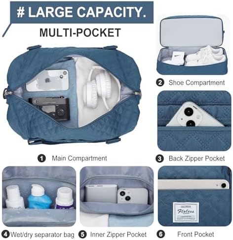 51pixm8fr3l. ac .jpg SEAFEEWasserdatenschützende Reisetasche Damen Fitnesstasche A11-Beige Braun