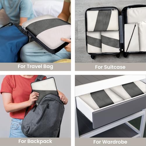 51rvb3mdk8l. ac .jpg Carttiya Koffer Organizer Kompression Set für Reisende, Compression Packing Cube, Komprimierbare Packwürfel zur Organisa