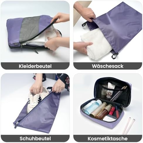 51vlxqzgxol. ac .jpg Carttiya Koffer Organizer Kompression Set für Reisende, Compression Packing Cube, Komprimierbare Packwürfel zur Organisa