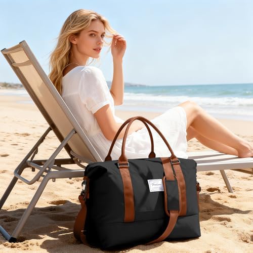 51vlggdbpbl. ac .jpg SEAFEEWasserdatenschützende Reisetasche Damen Fitnesstasche A11-Beige Braun