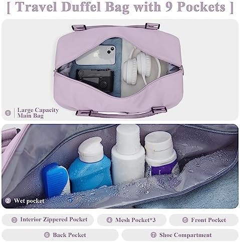 51vrcataefl. ac 1.jpg SEAFEEWasserdatenschützende Reisetasche Damen Fitnesstasche A11-Beige Braun