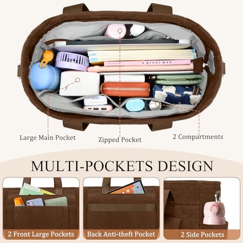 51x50e dogl. ac .jpg TEUEN Handtasche Damen Mittelgroß Leichte Henkeltaschen für Arbeit Reisen mit Reißverschluss Einkaufen Schule Shopper Cr