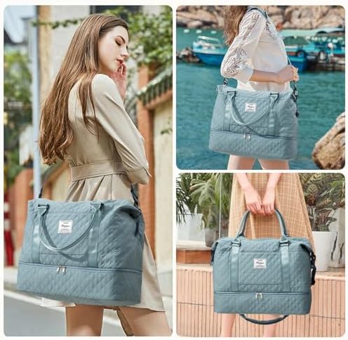 51ydzsoiyrl. ac .jpg SEAFEEWasserdatenschützende Reisetasche Damen Fitnesstasche A11-Beige Braun