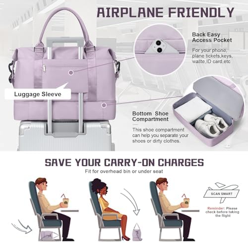 51zj9zke2l. ac .jpg SEAFEEWasserdatenschützende Reisetasche Damen Fitnesstasche A11-Beige Braun