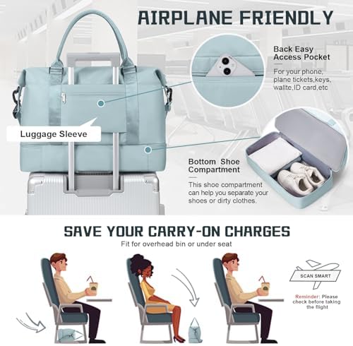 51zgfexymvl. ac .jpg SEAFEEWasserdatenschützende Reisetasche Damen Fitnesstasche A11-Beige Braun