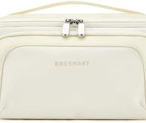 Bagsmart Kulturbeutel Wasserabweisend für Herren Reisetasche Beige Bagsmart Kulturbeutel Dopp Kit für Toilettenartikel R