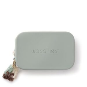 Waschies große Kosmetiktasche in Sage – BPA-freies Silikon-Etui für Make-up & Hautpflegeprodukte – wiederverwendbar, was