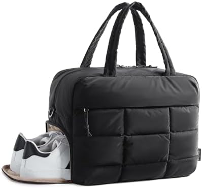 31 pc4zhmjl. ac .jpg BagSmart Wasserabweisende Puffer Reisetasche für Damen zum Weekender und Sport | BagSmart kleine Sporttasche mit Schuhf