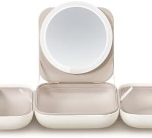 AMELIOR M2 LumoCube Tragbarer LED-Taschenspiegel - Weiß AMELIOR M2 LumoCube Taschenspiegel mit 5 Helligkeitsstufen - W