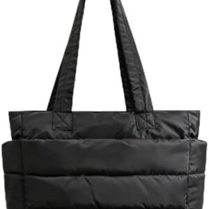 Charlore Damen Handtasche Quilted Puffy Tote Bag - Leichter Schultertasche Mit Laptop-Polsterfach - Geeignet Für Arbeit,