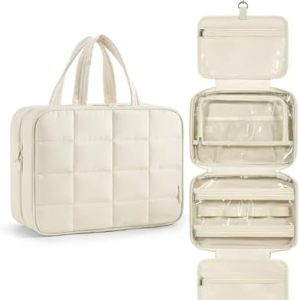 Bagsmart Großkulturtasche für Damen zum Aufhängen | Bagsmart Reisepuffer Kosmetiktasche Dame | Bagsmart Schmuck Organiz