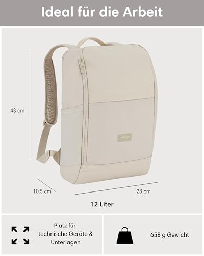 31acimywqel. ac .jpg LARKSON Laptop Rucksack Herren & Damen Schwarz - Notebook Backpack für Business- und Reisegebrauch - 16 Zoll Wasserabwei