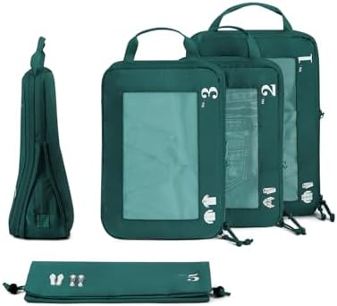 31cwp3eup4l. ac .jpg ECOHUB 5 Teilige Kompression Koffer Organizer Set für Reiseglobalrecyclemax