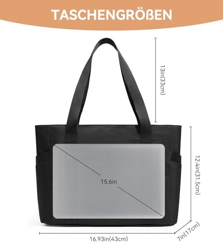 31esjcbyenl. ac .jpg KALIDI FANCY FOREST Groß Mit 15,6 Zoll Laptopfach Handtasche FüR Arbeit Uni Reisen