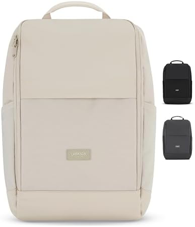 31ht btbqgl. ac .jpg LARKSON Laptop Rucksack Herren & Damen Schwarz - Notebook Backpack für Business- und Reisegebrauch - 16 Zoll Wasserabwei