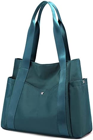 31knyo38xhl. ac .jpg JIANLINST Schwarz Lässige Schultertasche Damen Handtasche Multi-Pocket Tote Henkeltasche Shopper
