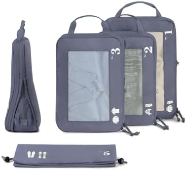 31tebicm71l. ac .jpg ECOHUB 5 Teilige Kompression Koffer Organizer Set für Reiseglobalrecyclemax