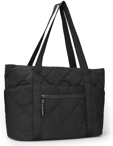31vo4nm0wil. ac .jpg Befen Puffer Tote Bag Damen Groß Handtasche Sporttasche Tragbare Laptoptasche 15,6 Zoll mit Reißverschluss für Reisen, S