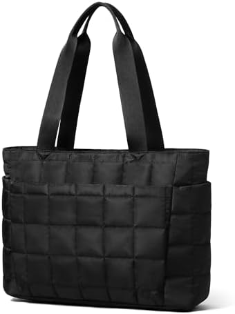 31vsagy5spl. ac .jpg Befen Puffer Tote Bag Damen Groß Handtasche Sporttasche Tragbare Laptoptasche 15,6 Zoll mit Reißverschluss für Reisen, S