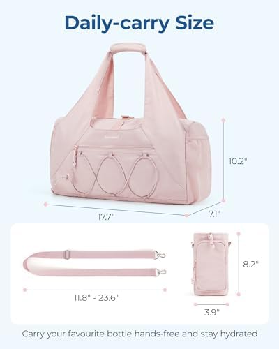 31wyamclrkl. ac .jpg Bagsmart Sporttasche für Damenaktiv mit Schuhfach, Weekender und Wasserschutz für Workoutraum Yogatrainings, Kamel