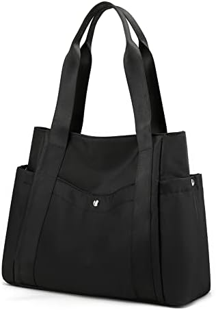 31yav1rteal. ac .jpg JIANLINST Schwarz Lässige Schultertasche Damen Handtasche Multi-Pocket Tote Henkeltasche Shopper