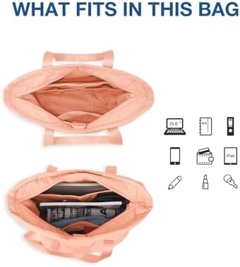 31bf s3fpyl. ac .jpg Bagsmart Damen Wasserdichte Einkaufstasche für Arbeit und Reisen mit vielen Taschen