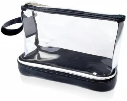 31i4rt4ol6l. ac .jpg BUTLERBELL Transparenter Kulturbeutel | Bliktdicht | Reisegepäck-Damen & Herren (Schwarz) | Flüssigkeiten transportieren