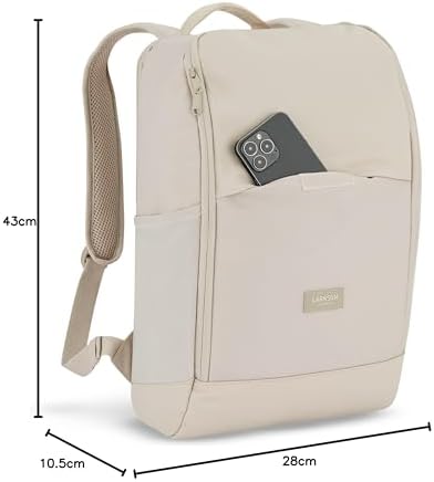 31oin4pbiml. ac .jpg LARKSON Laptop Rucksack Herren & Damen Schwarz - Notebook Backpack für Business- und Reisegebrauch - 16 Zoll Wasserabwei