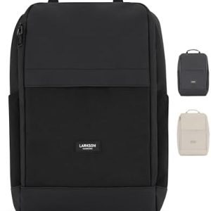 LARKSON Laptop Rucksack Herren & Damen Schwarz - Notebook Backpack für Business- und Reisegebrauch - 16 Zoll Wasserabwei